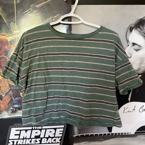 3/$30 American Eagle Striped Crop Top